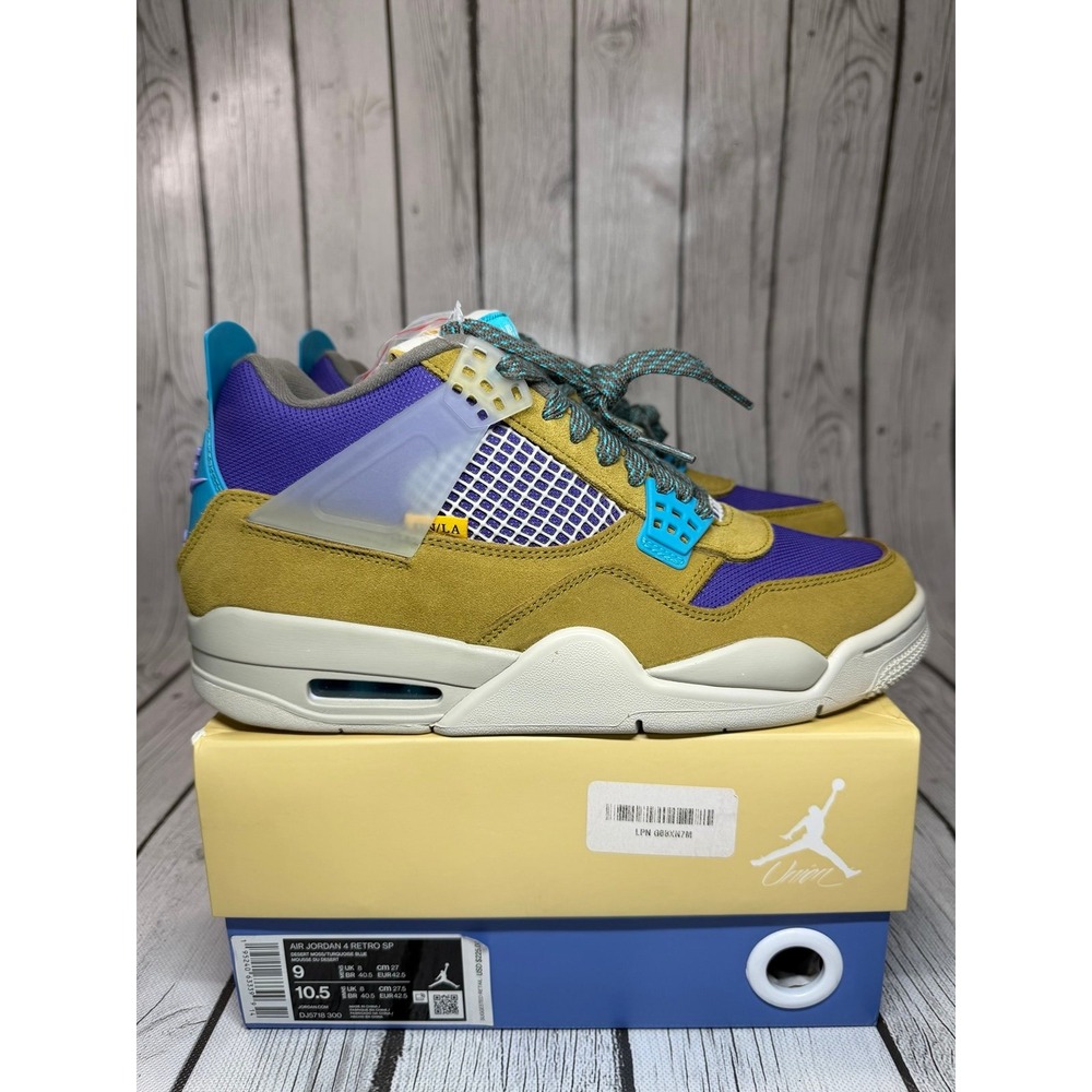 NEW Jordan 4 Retro SP x Union Desert Moss Sneakers Men's Size 9 AJ4 Nike